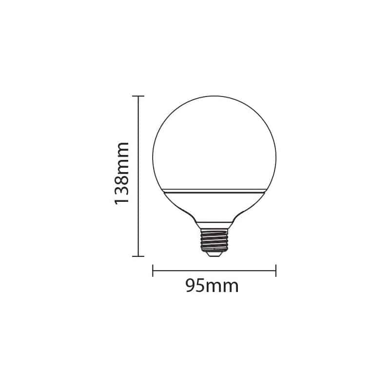 Ampoule E27 12W G95 dimmable