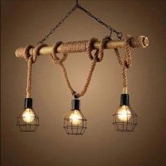 Lampe suspendue cordes