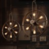 Lampe suspendue roue métallique