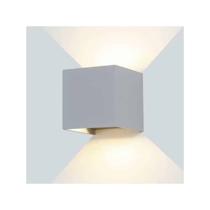 Applique murale carré 12W IP54 gris Applique murale carré 12W IP54 gris