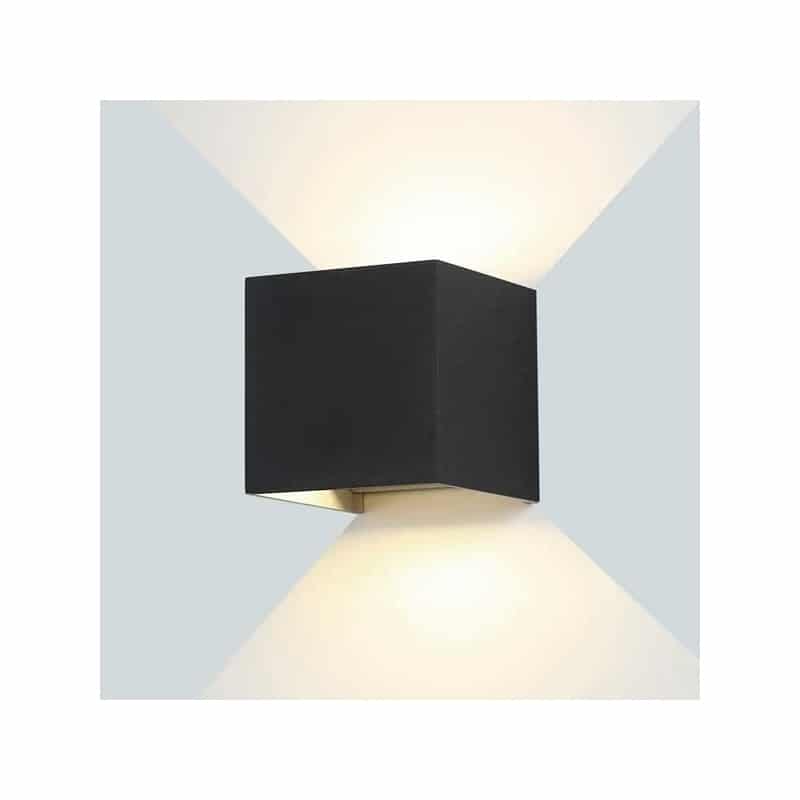Applique murale carré 12W IP54 noir Applique murale carré 12W IP54 noir