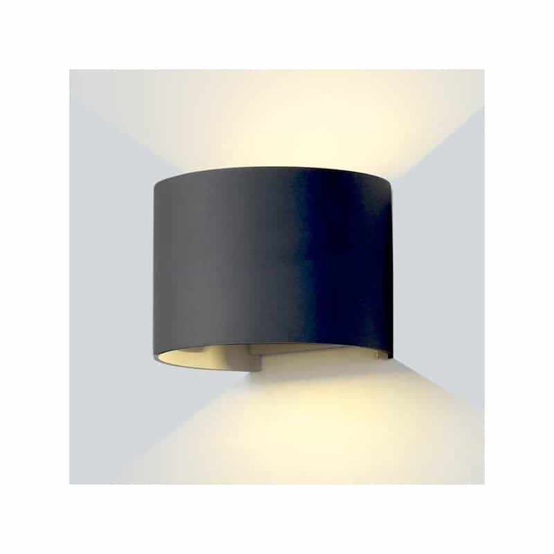 Applique murale ronde 6W noir Applique murale ronde 6W noir