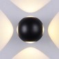 Applique murale ronde 4W noire Applique murale ronde 4W noire