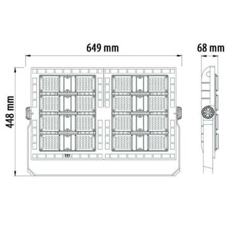 Projecteur stade 480W IP65