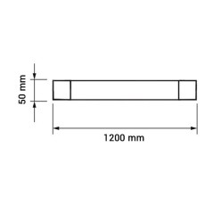 Réglette LED plate 120cm 40W IP65