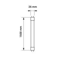 Tube LED T8 150cm 22W connexion 1 côté