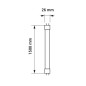 Tube LED T8 150cm plastique souple connexion 1 côté