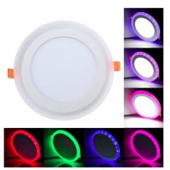 Spot extra plat 2 couleurs 9W Blanc Froid et RGB