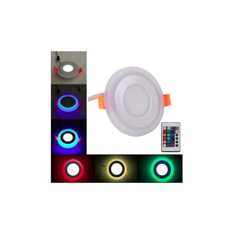 Spot extra plat 2 couleurs 9W Blanc Froid et RGB