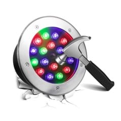 Spot encastrable extérieur 6W RGB IP65