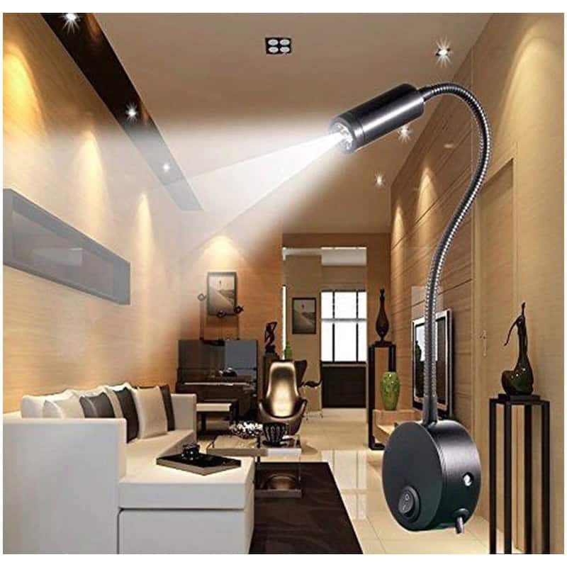 Applique murale flexible 3W noir Applique murale flexible 3W noir