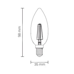 Ampoule E14 6W Filament