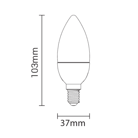 Ampoule E14 6W C37 dimmable