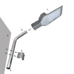 Support rigide lampadaire Ø40mm
