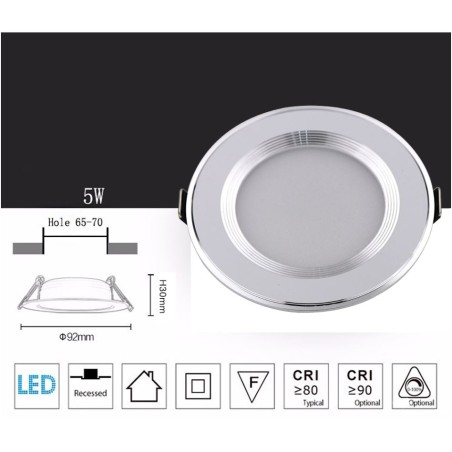 Spot extra plat 5W IP65 dimmable