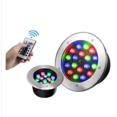 Spot encastrable extérieur 18W RGB IP65