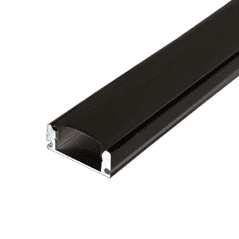Profilé aluminium Noir Ruban LED 17x6,7mm