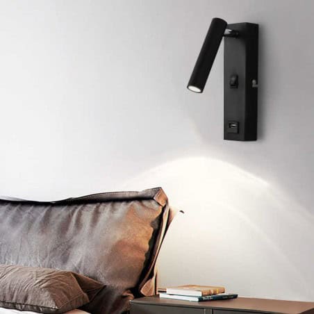 Applique murale 3W avec port USB