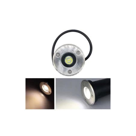 Spot LED extérieur encastrable étanche IP6 carré pas besoin de transfo