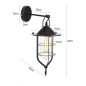 Applique murale vintage cage Applique murale vintage cage