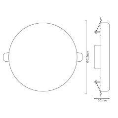 Spot extra plat diamètre ajustable 15W