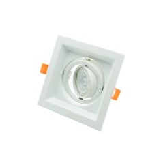 Spot orientable GU10 carré Blanc