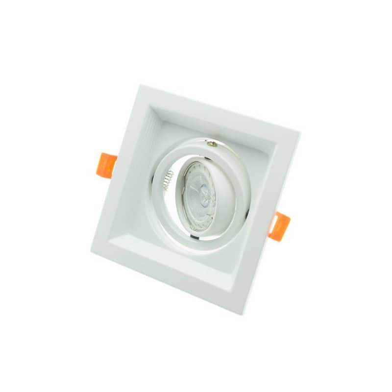 Spot orientable GU10 carré Blanc