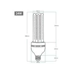 Ampoule E27 24W 360°