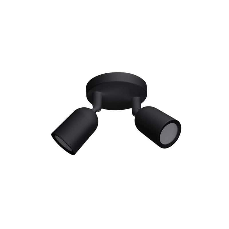 Plafonnier Double GU10 orientable Noir Plafonnier Double GU10 orientable Noir