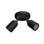 Plafonnier Double GU10 orientable Noir Plafonnier Double GU10 orientable Noir