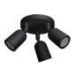 Plafonnier Triple GU10 orientable Noir Plafonnier Triple GU10 orientable Noir