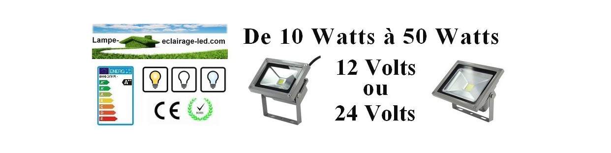 Projecteur extérieur Led 20W 12V DC 6000°K détecteur-IP 65 - Eclairage led